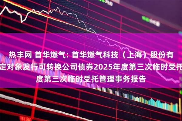 热丰网 首华燃气: 首华燃气科技（上海）股份有限公司向不特定对象发行可转换公司债券2025年度第三次临时受托管理事务报告