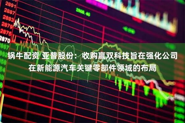 锅牛配资 亚普股份：收购赢双科技旨在强化公司在新能源汽车关键零部件领域的布局
